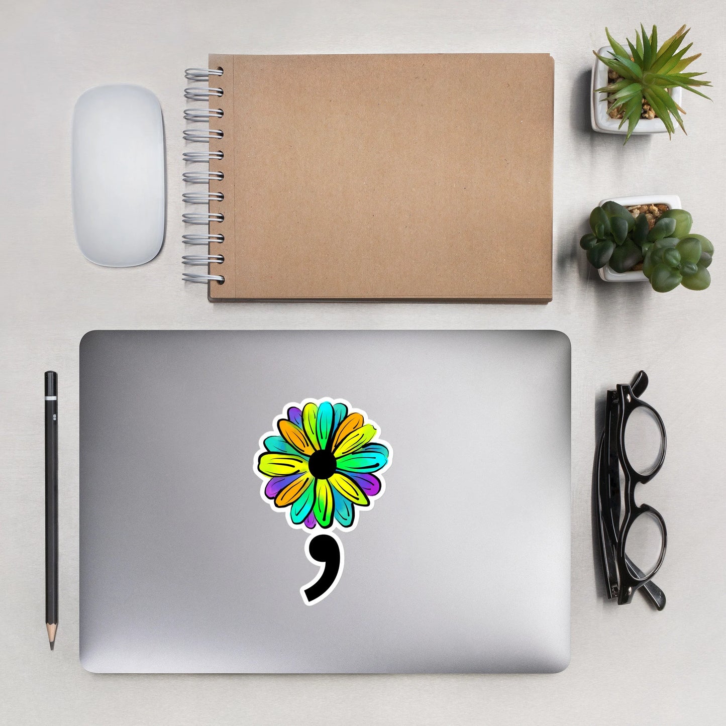 Mental Health Suicide Awareness Semicolon Vinyl Sticker