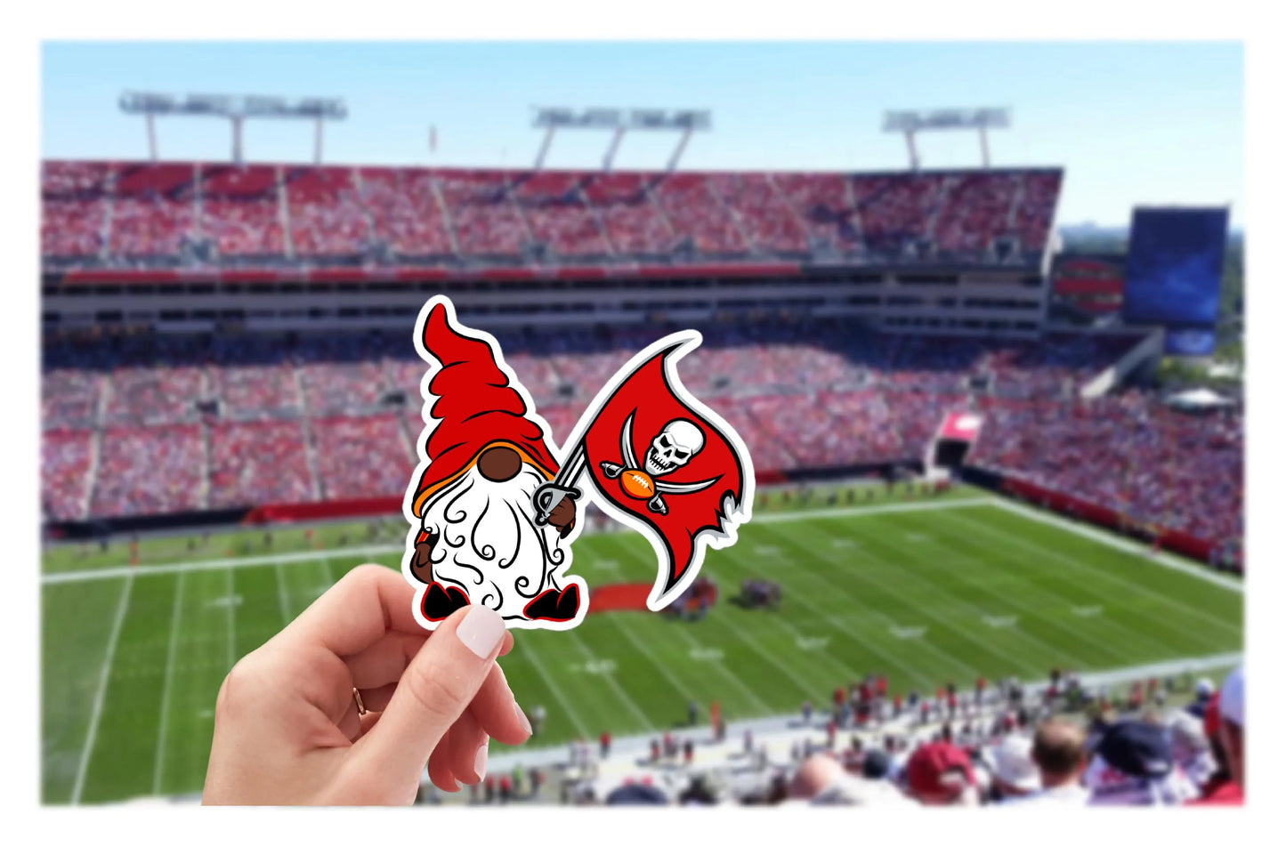 Tampa Bay Buccaneers Vinyl Gnome Sticker