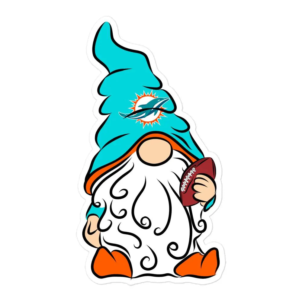 Miami Dolphins Vinyl Gnome Sticker