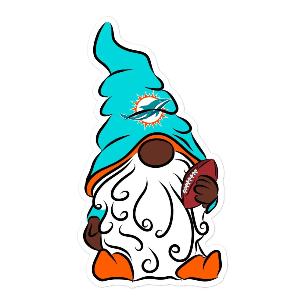 Miami Dolphins Vinyl Gnome Sticker