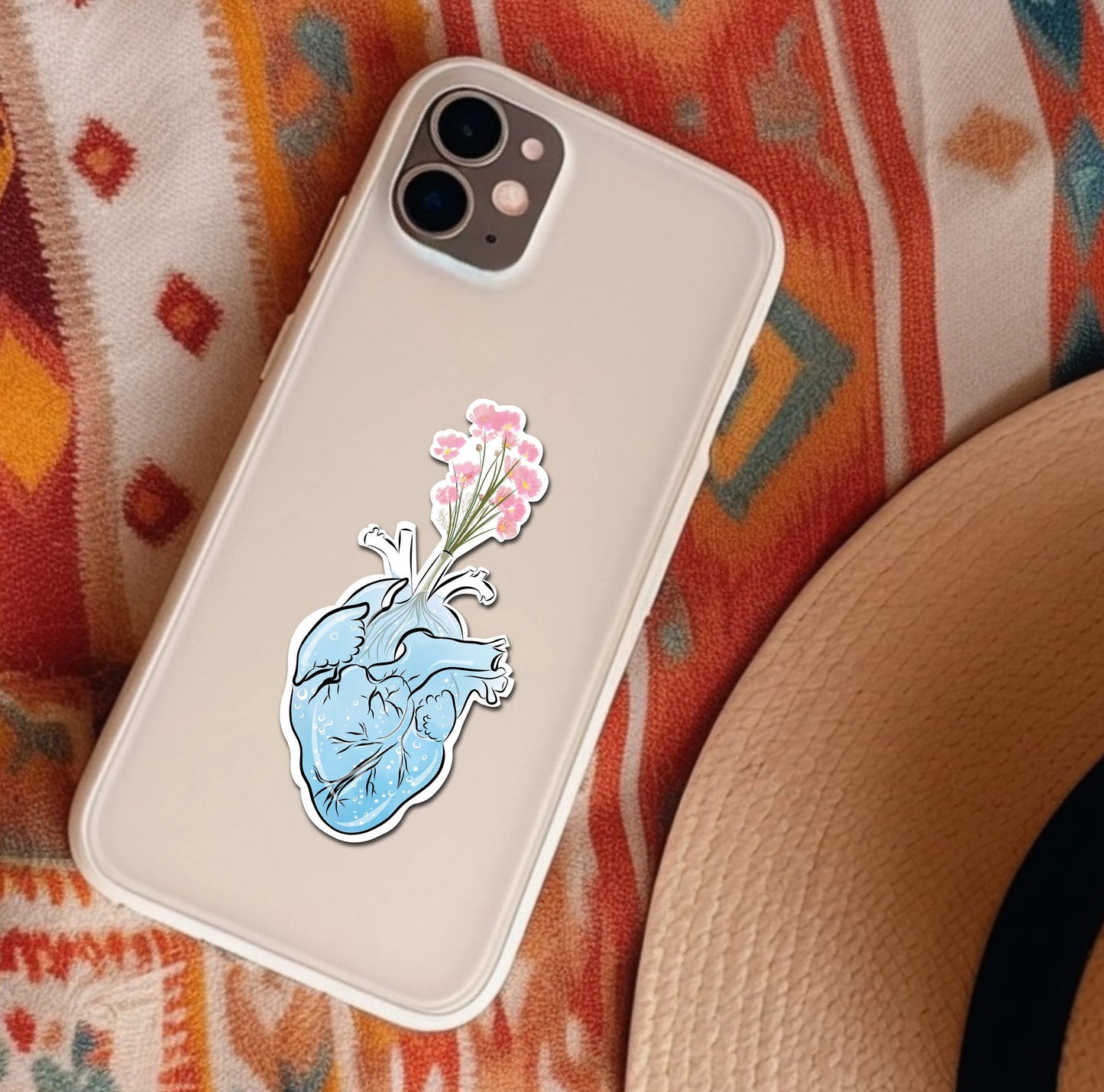Heart in Bloom Vinyl Sticker