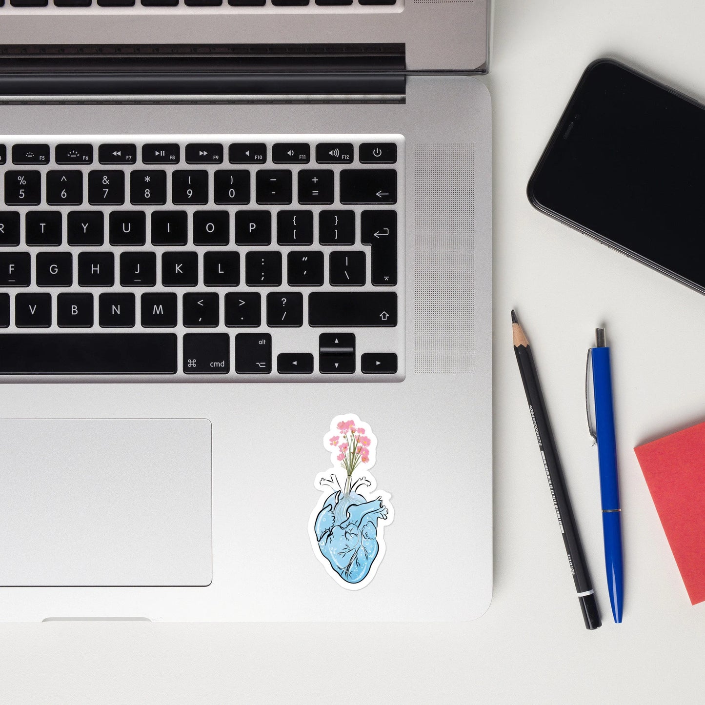 Heart in Bloom Vinyl Sticker