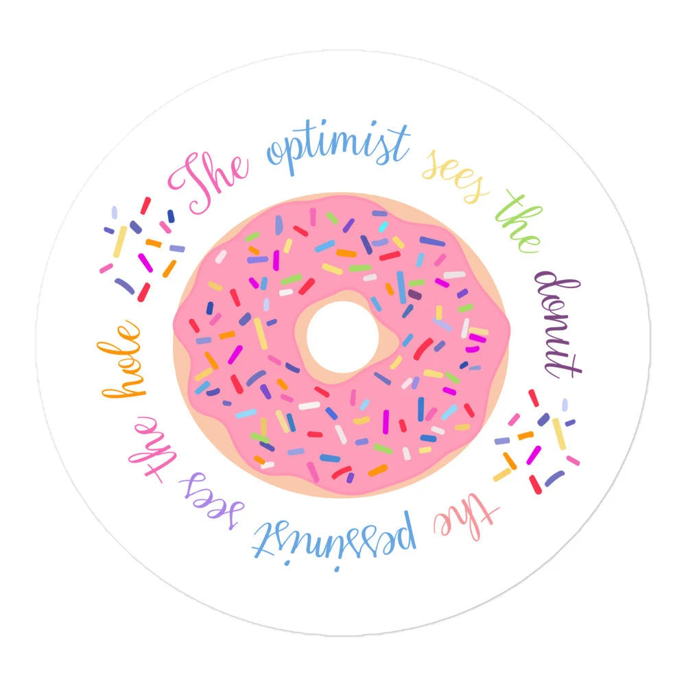 Inspirational Oscar Wilde Donut Vinyl Sticker