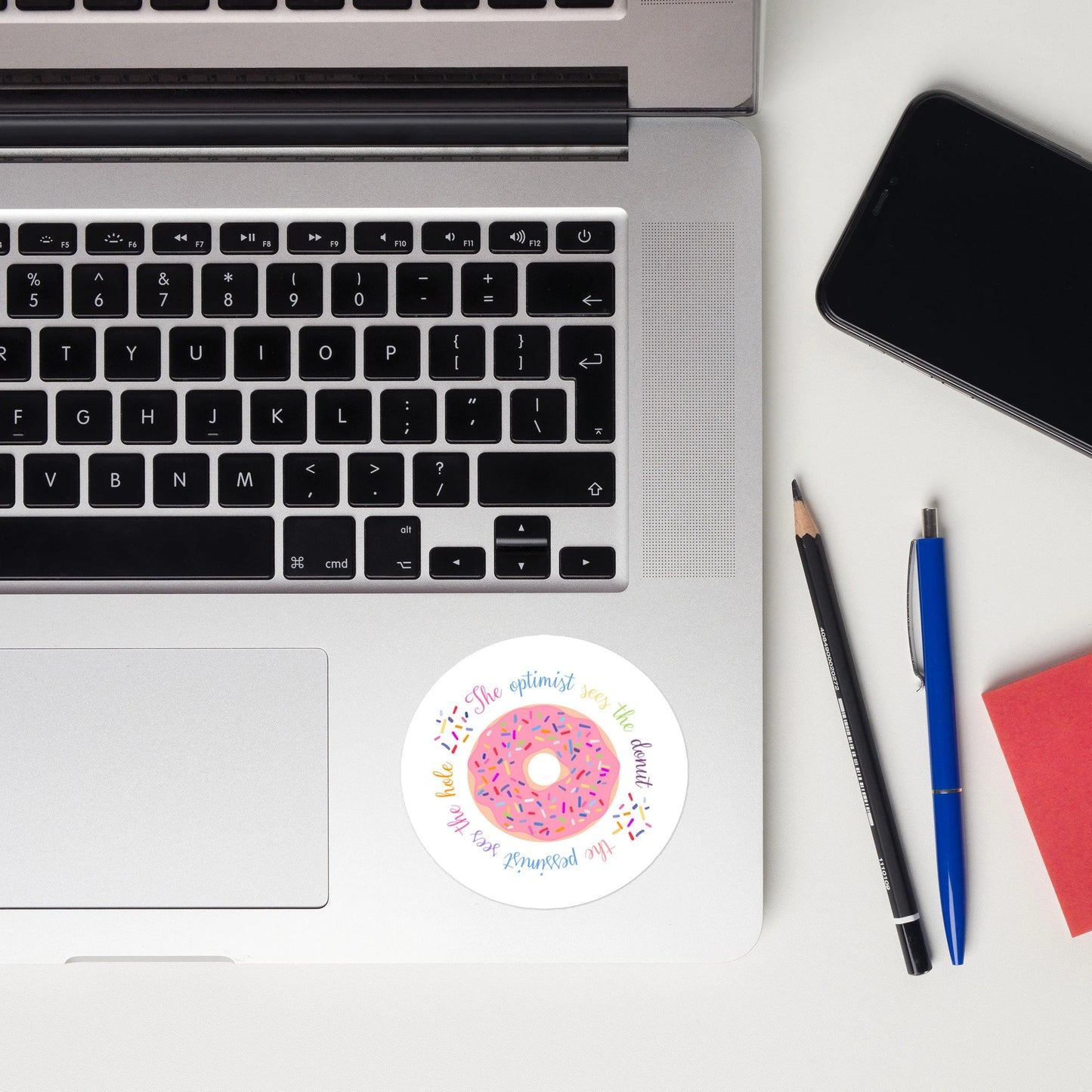 Inspirational Oscar Wilde Donut Vinyl Sticker