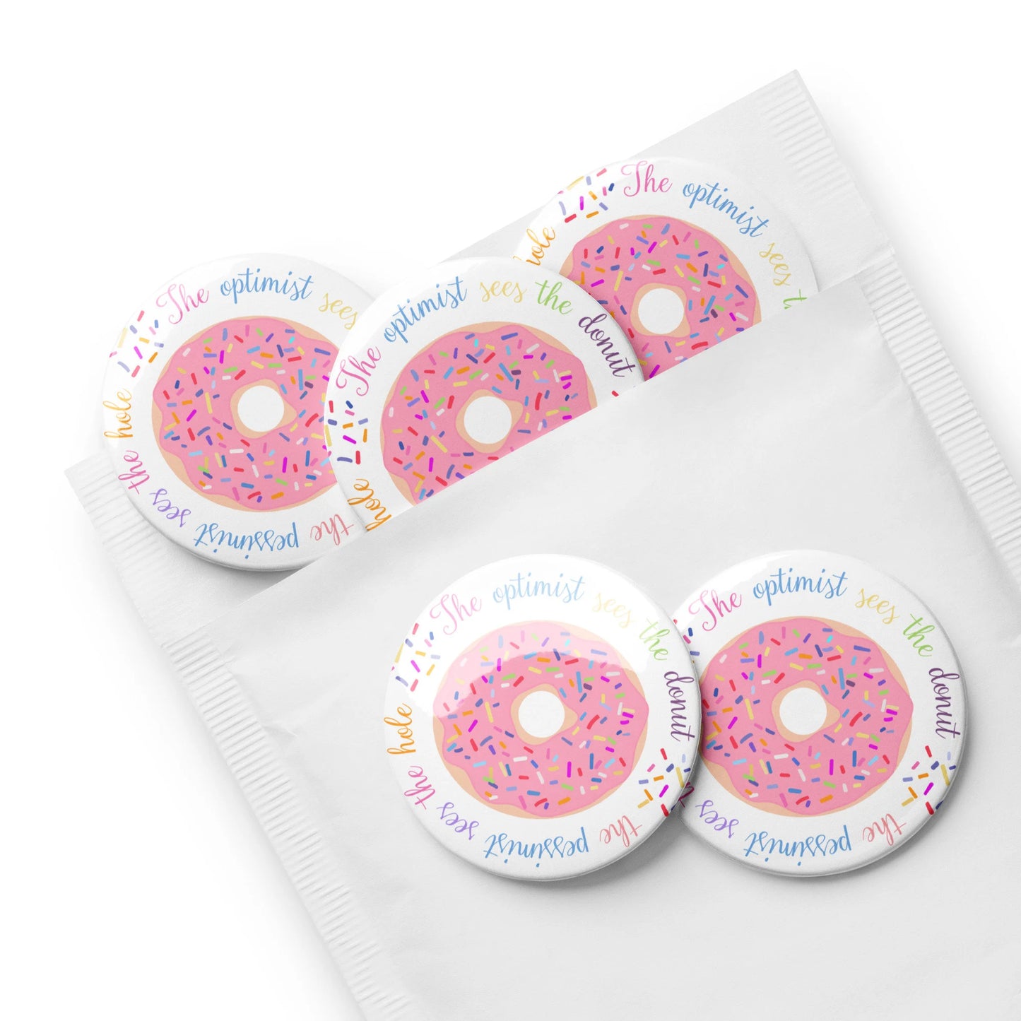 Mental Health Donut Button Pin, Oscar Wilde
