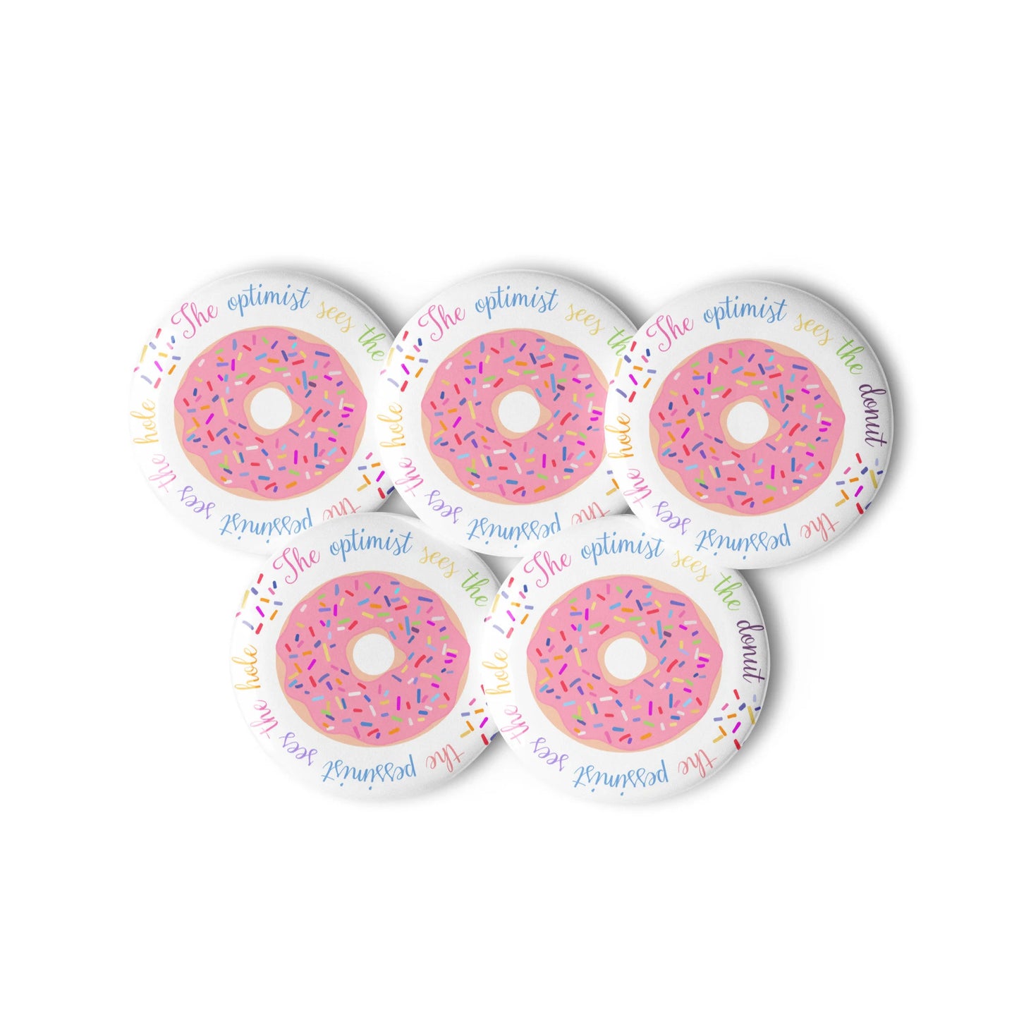 Mental Health Donut Button Pin, Oscar Wilde