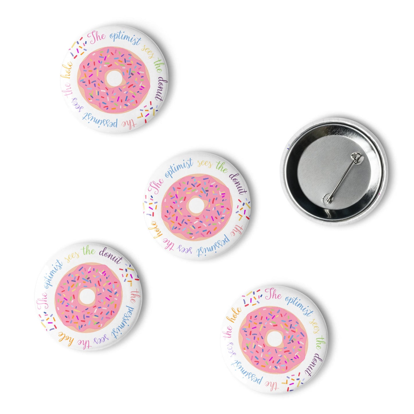 Mental Health Donut Button Pin, Oscar Wilde