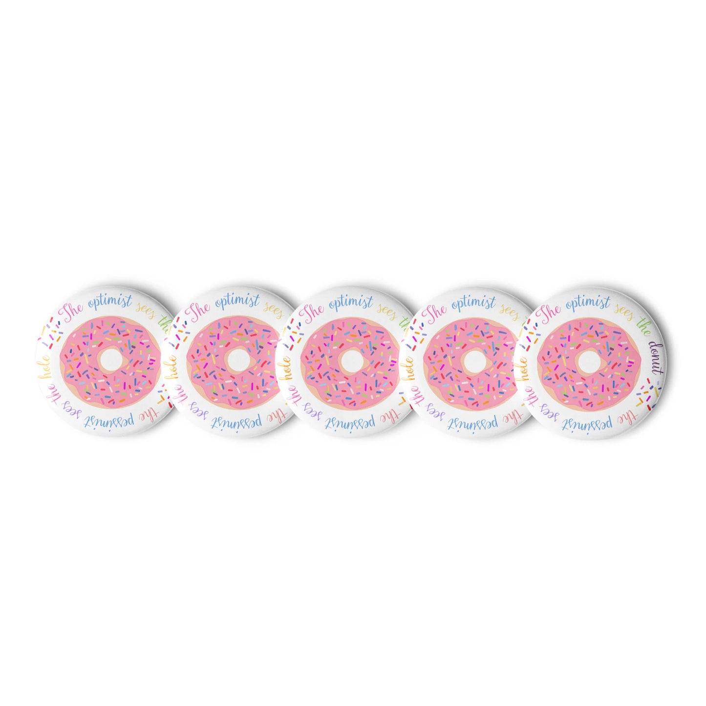Mental Health Donut Button Pin, Oscar Wilde