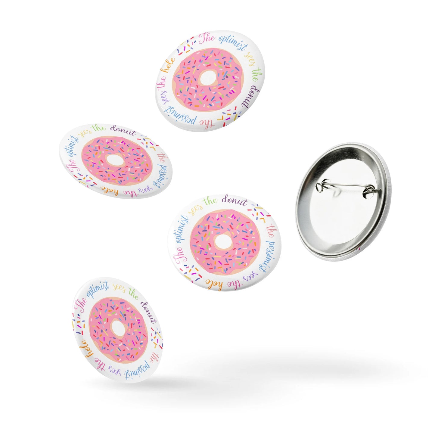 Mental Health Donut Button Pin, Oscar Wilde
