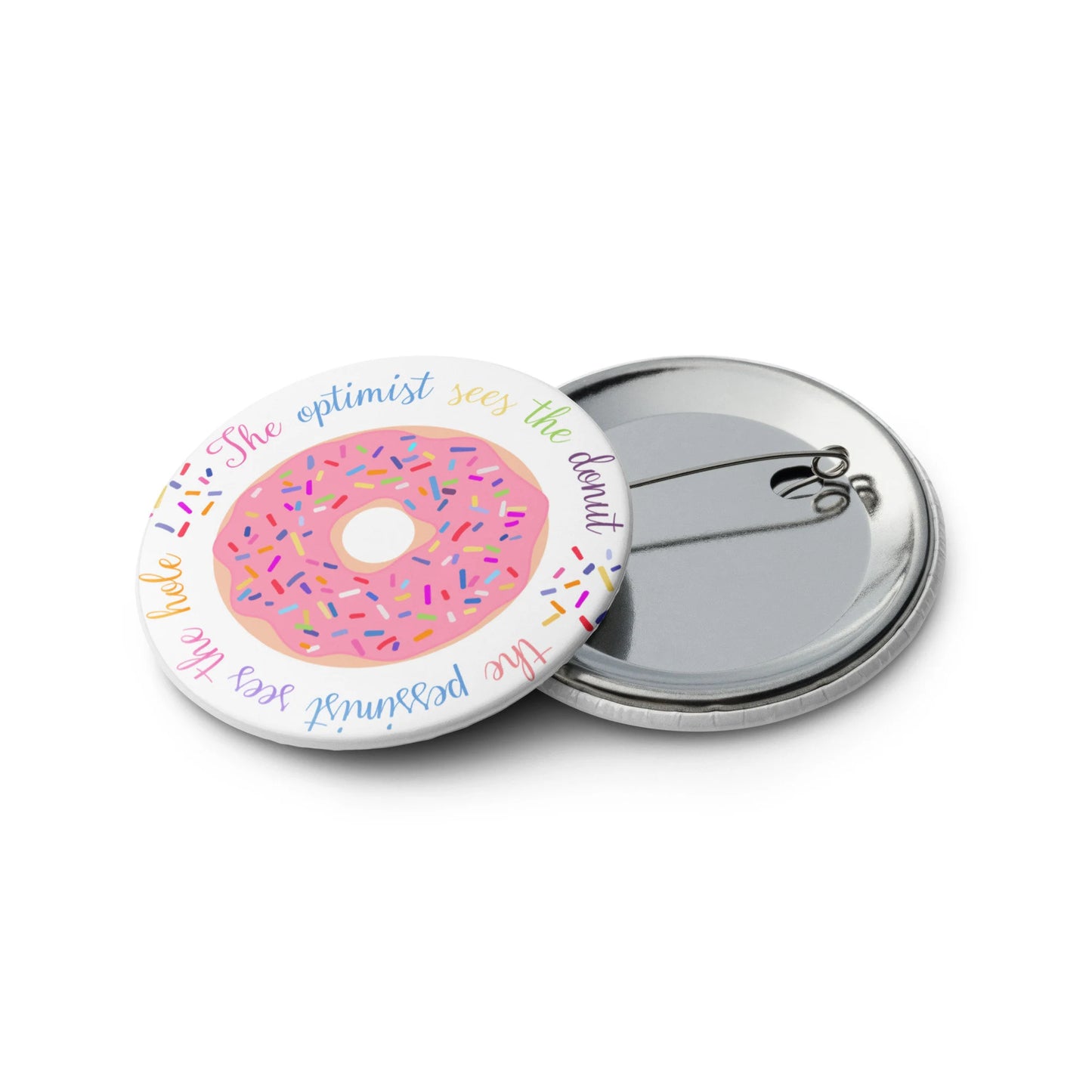 Mental Health Donut Button Pin, Oscar Wilde