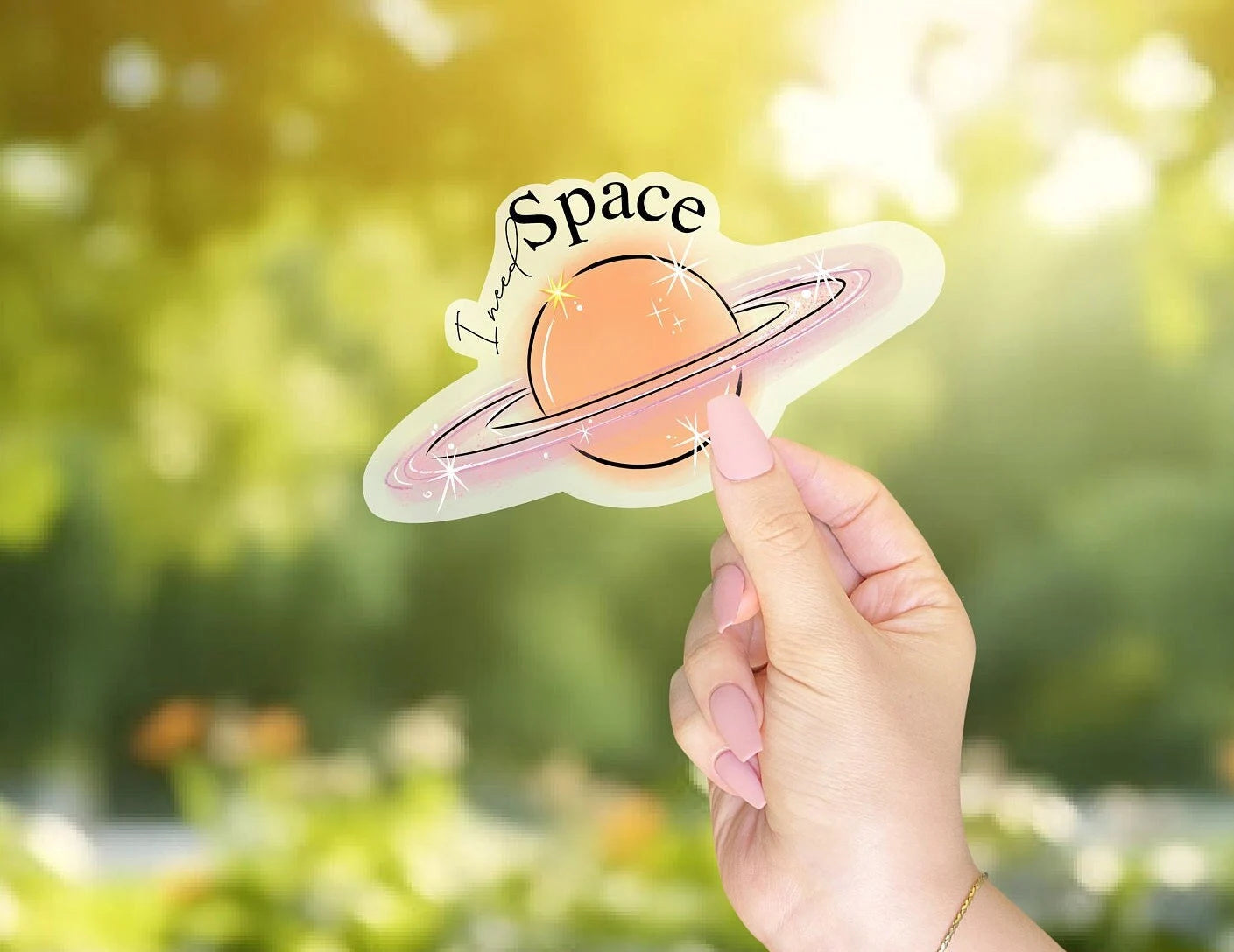 I Need SPACE Clear Vinyl Sticker