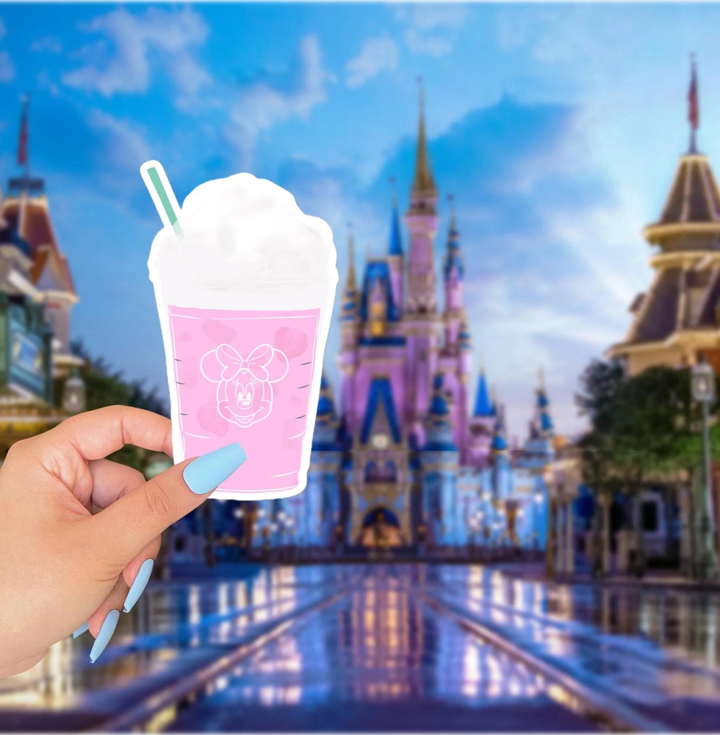 Minnie Mouse Starbucks Pink Drink Vinyl Sticker