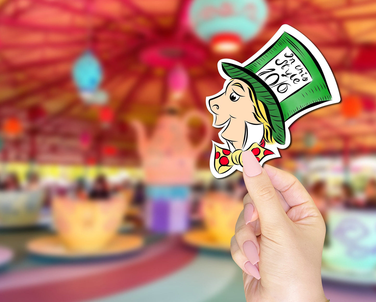 Mad Hatter Alice in Wonderland Vinyl Sticker
