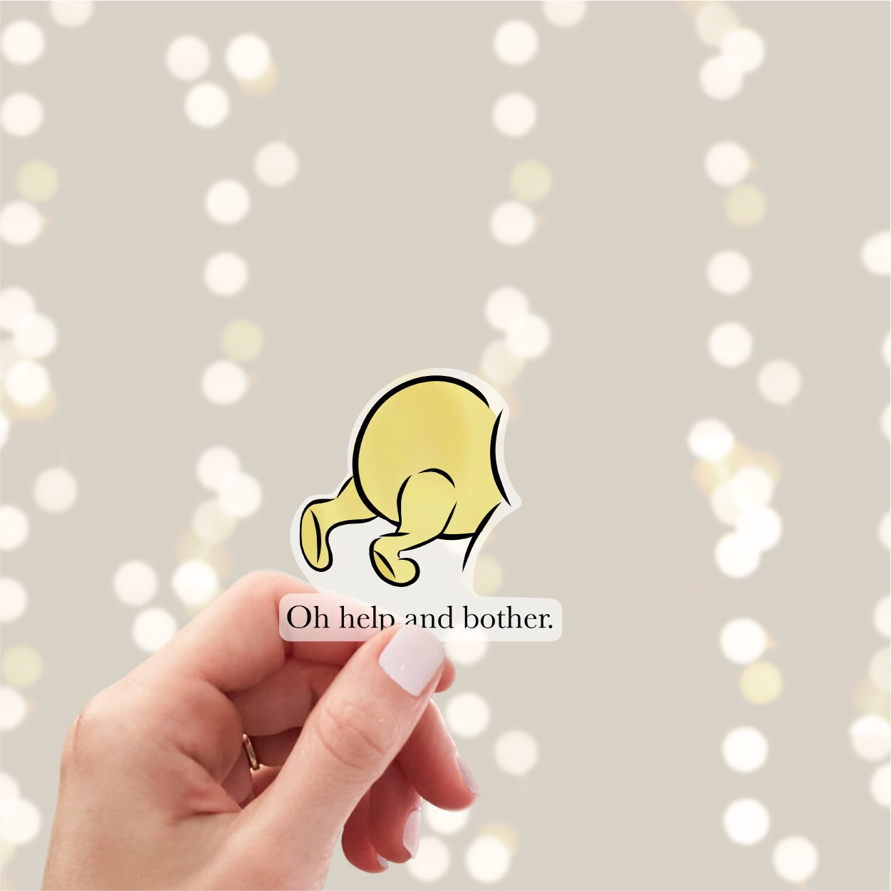 Winnie the Pooh Vinyl Clear Sticker