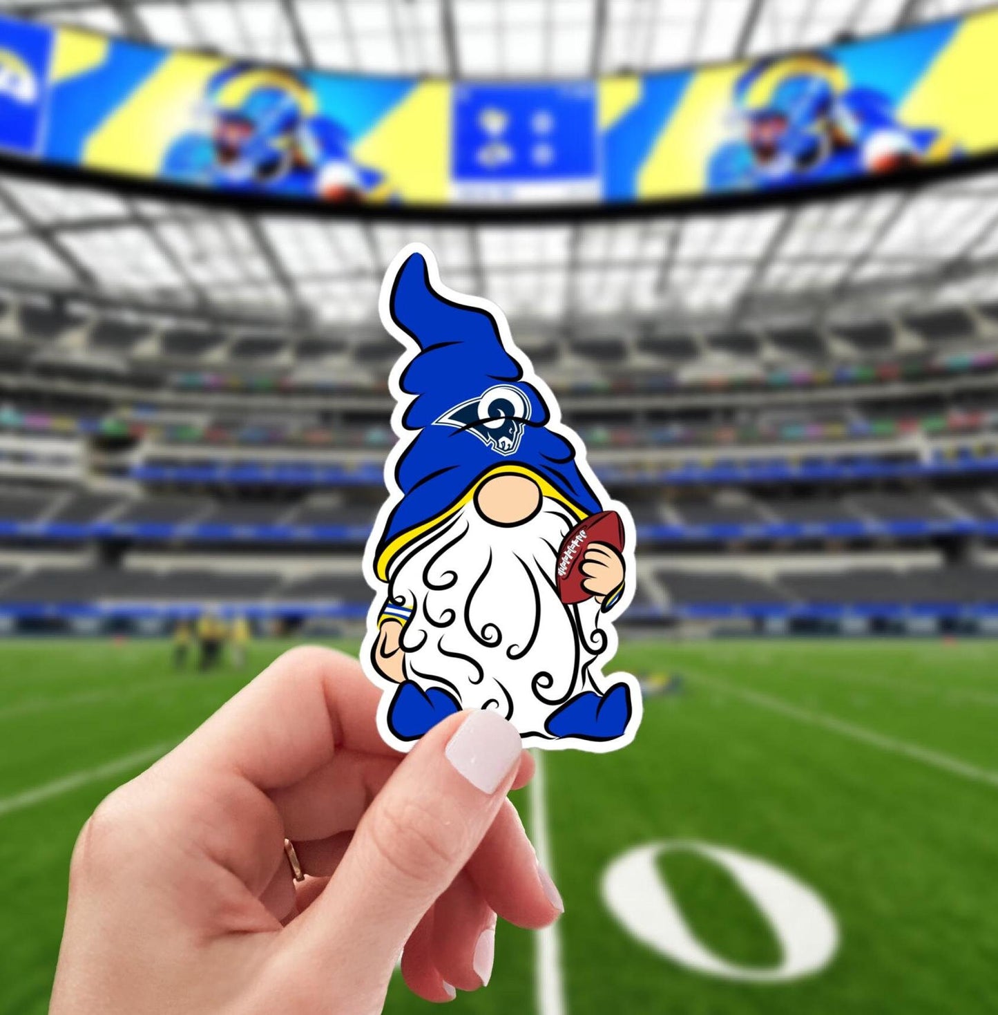 LA Rams Vinyl Gnome Sticker