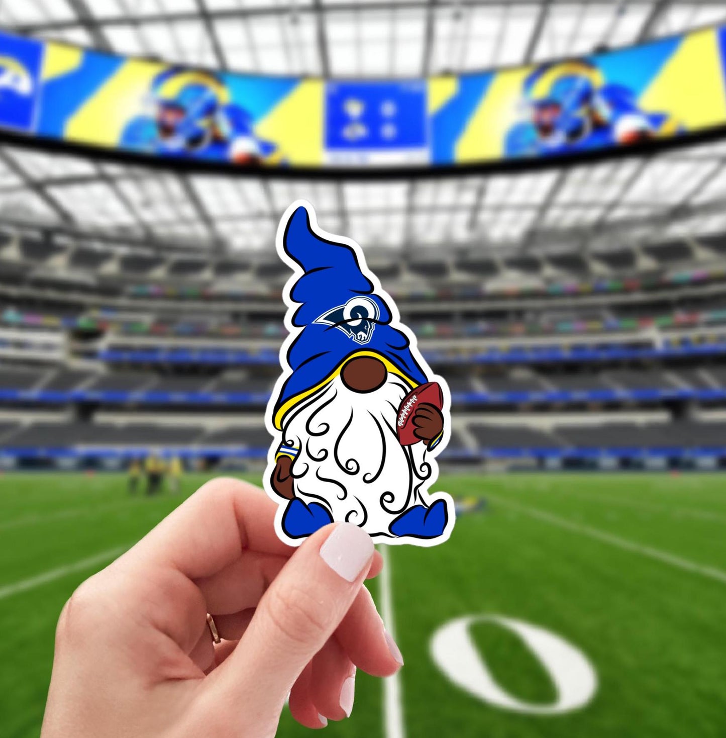 LA Rams Vinyl Gnome Sticker