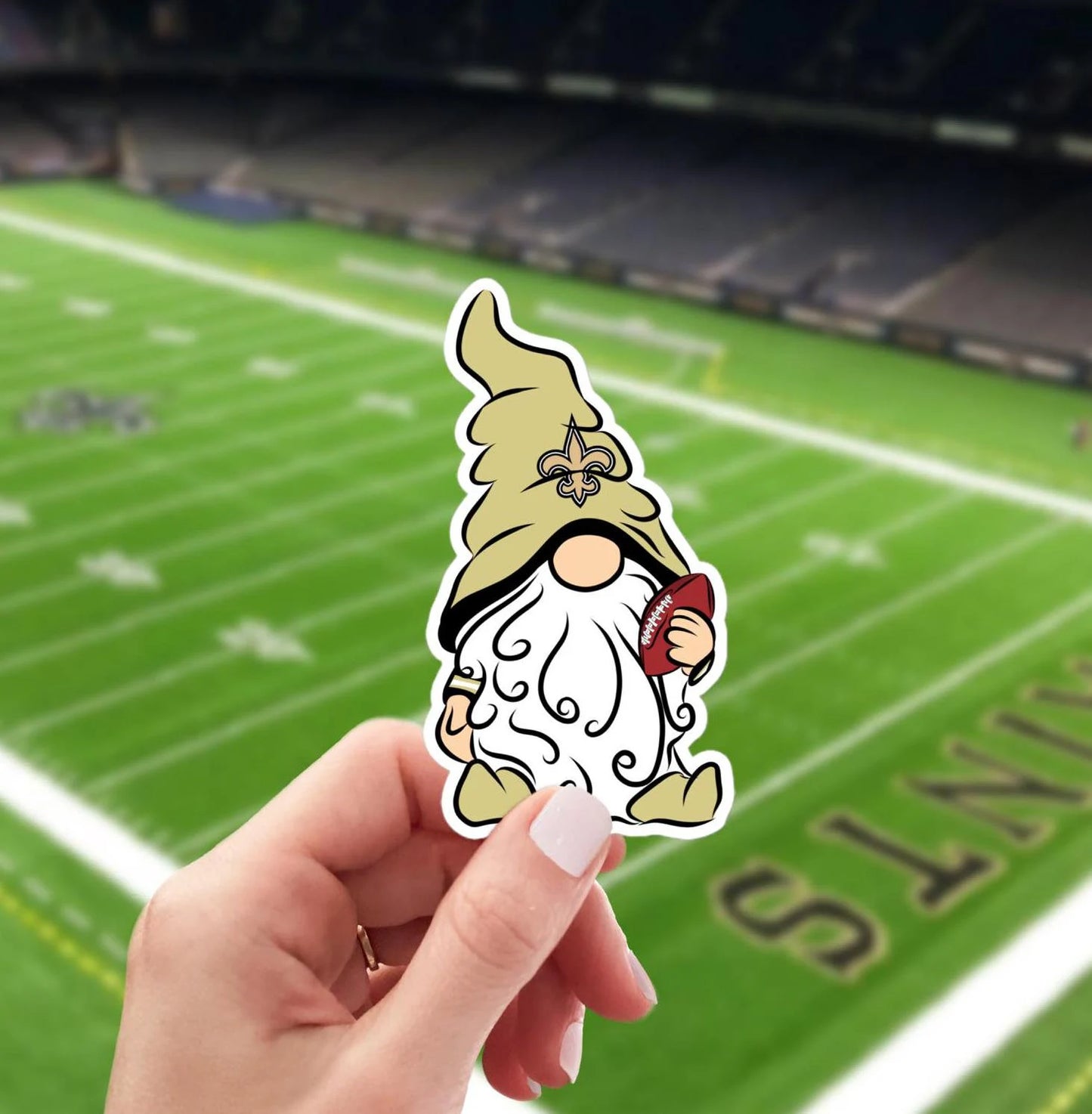 New Orleans Saints Vinyl Gnome Sticker
