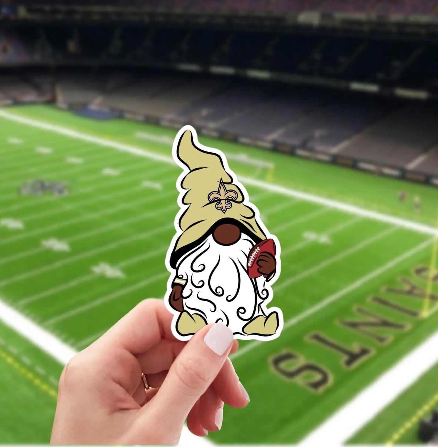 New Orleans Saints Vinyl Gnome Sticker