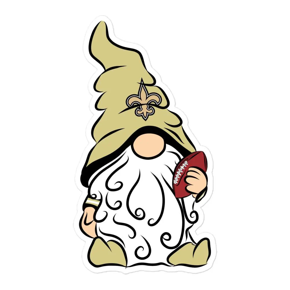 New Orleans Saints Vinyl Gnome Sticker