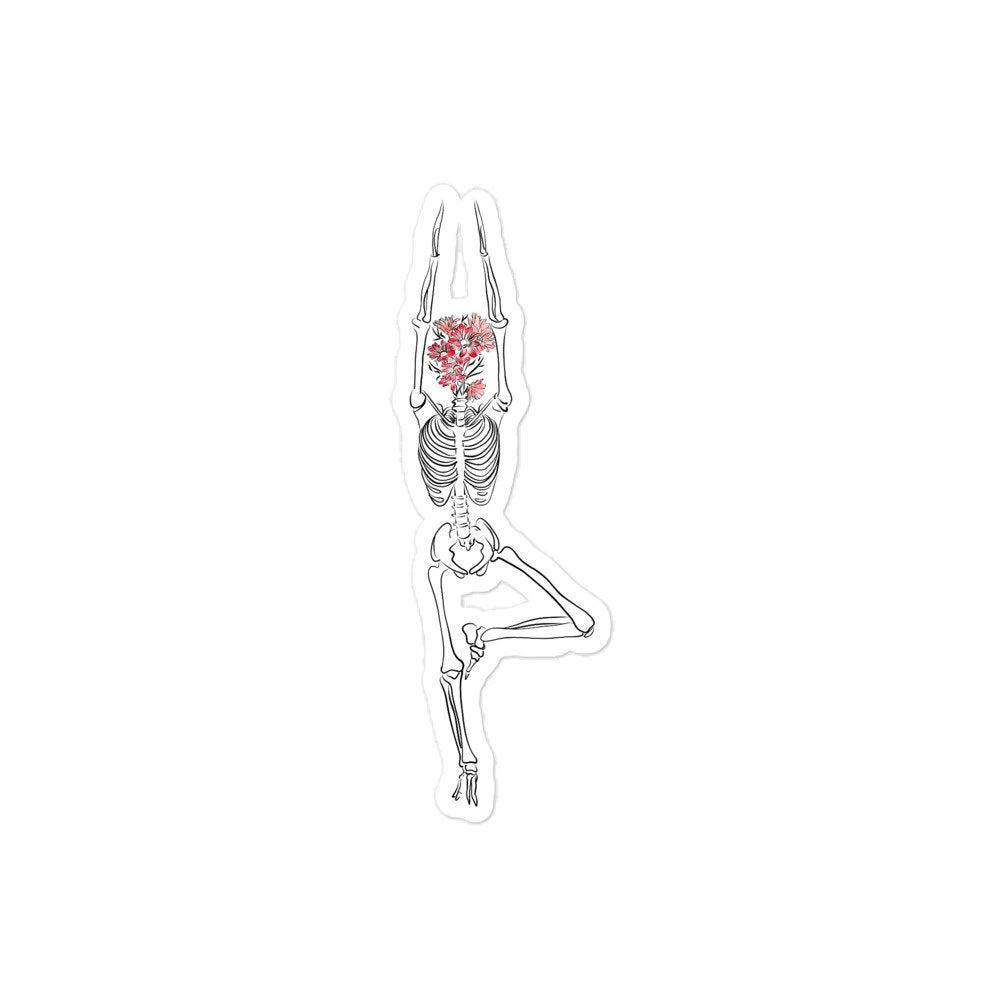 Yoga Skeleton Vinyl Sticker