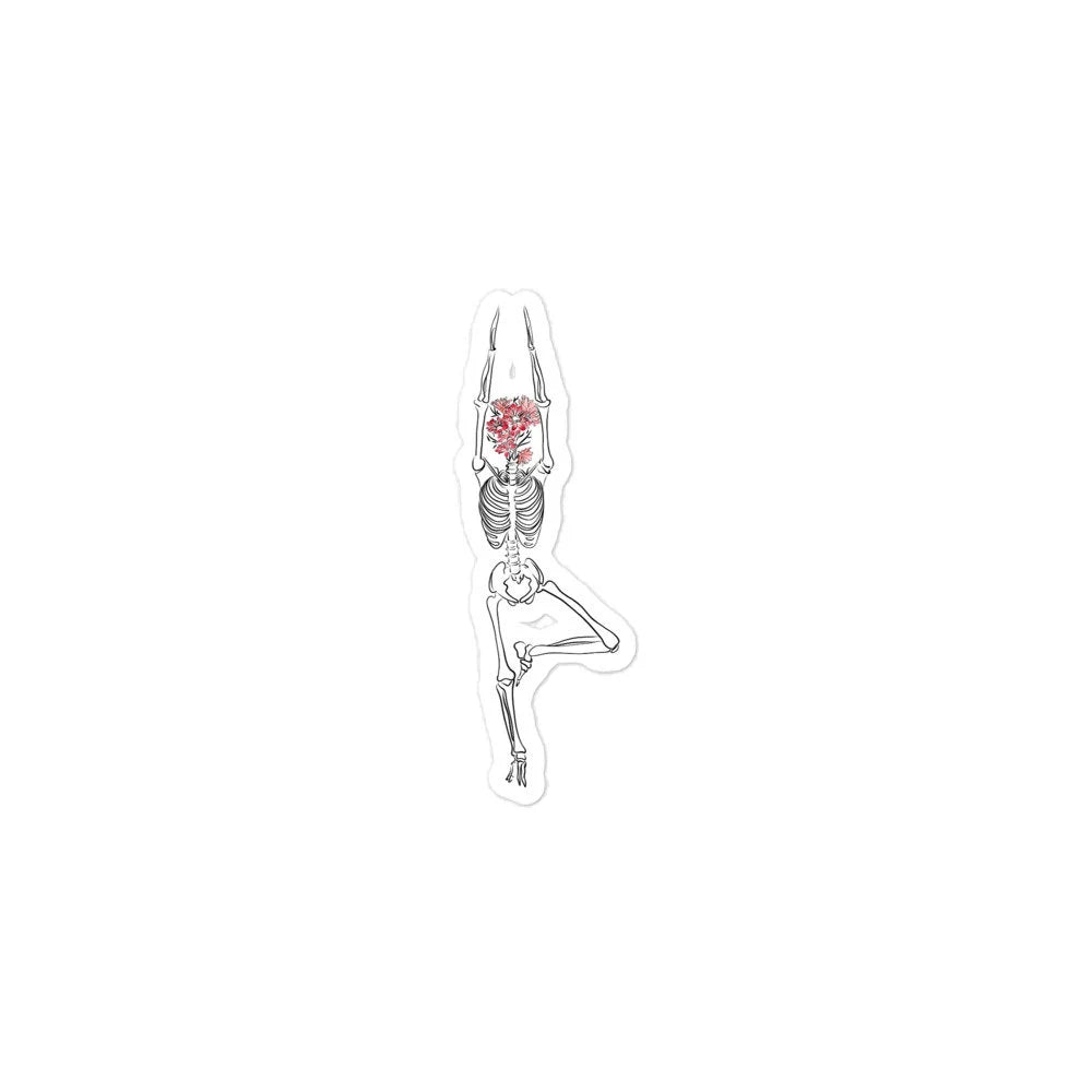 Yoga Skeleton Vinyl Sticker
