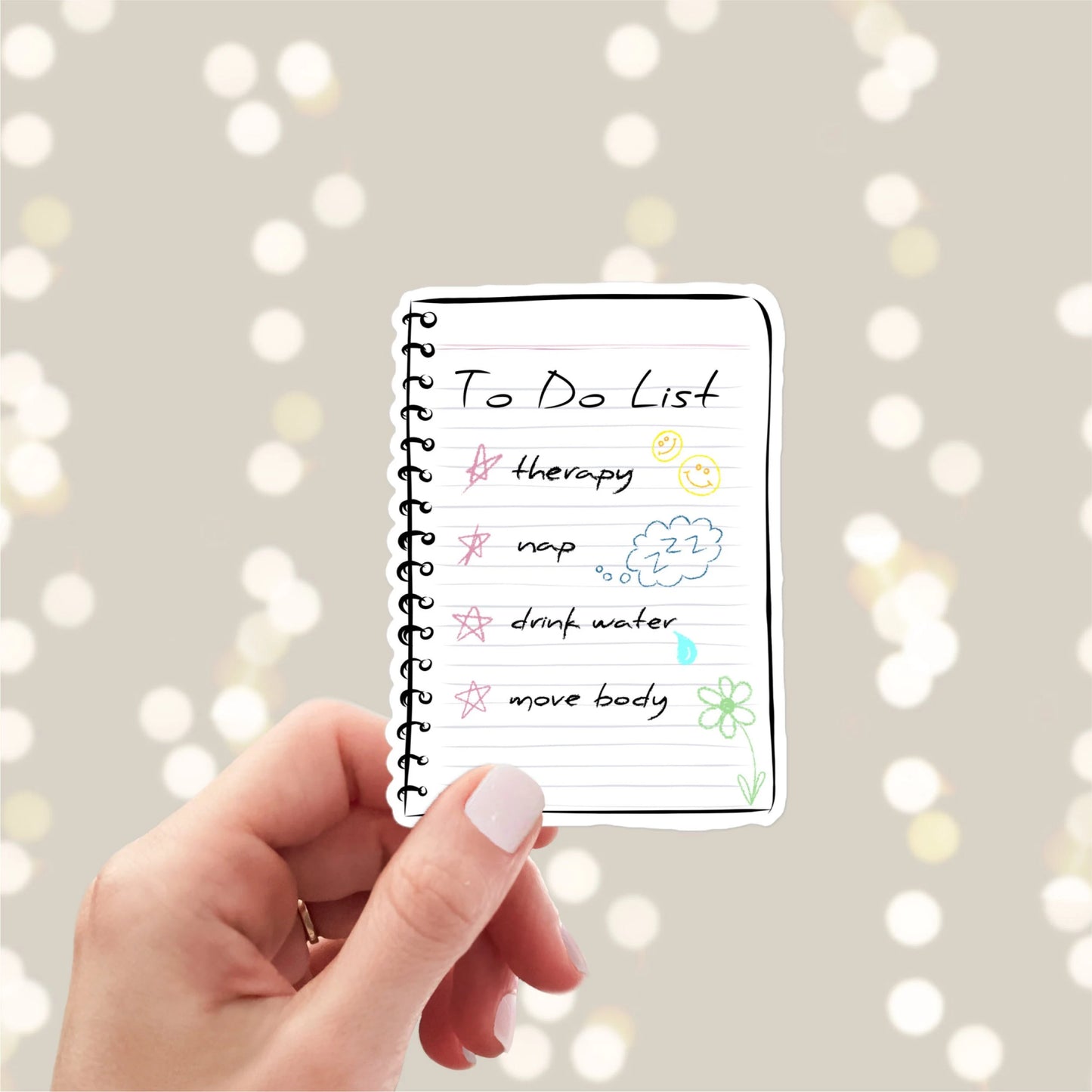 Self Care To Do List Vinyl Sticker