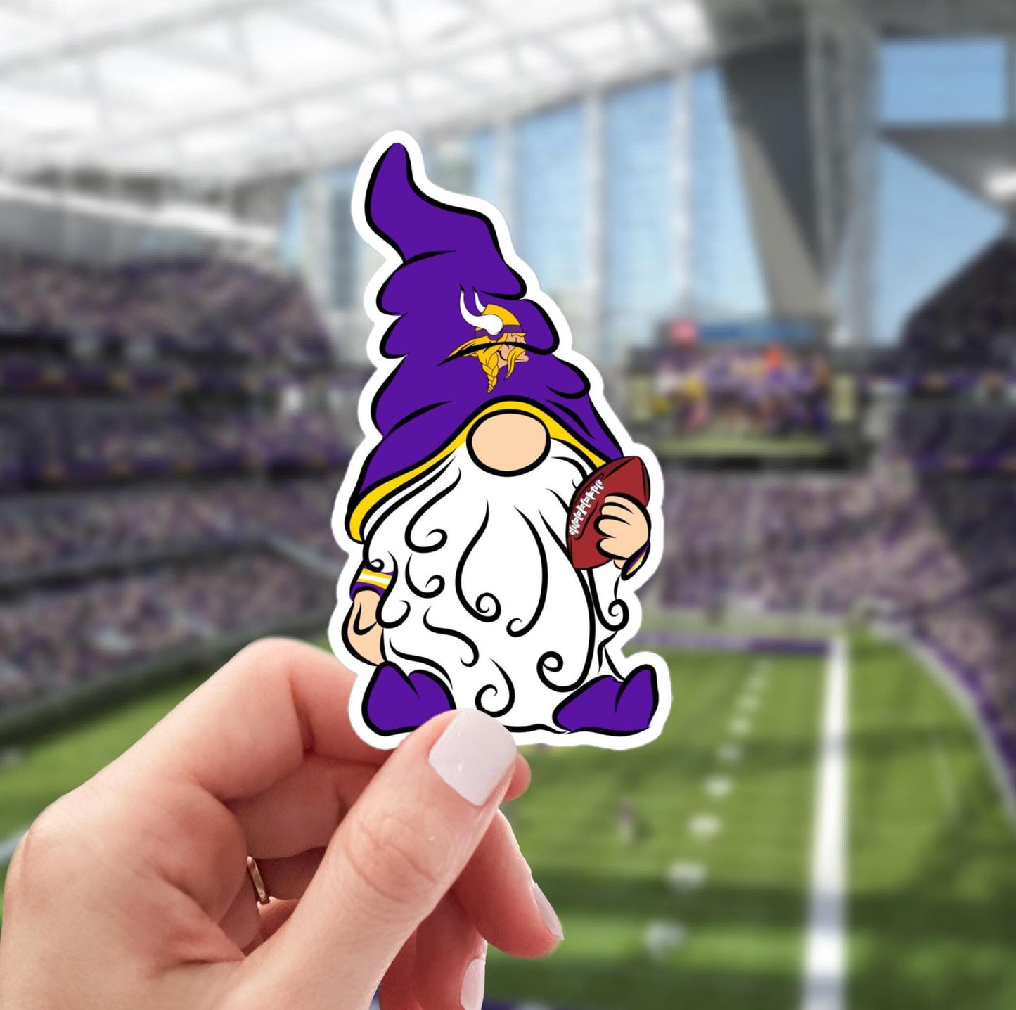 Minnesota Vikings Vinyl Gnome Sticker