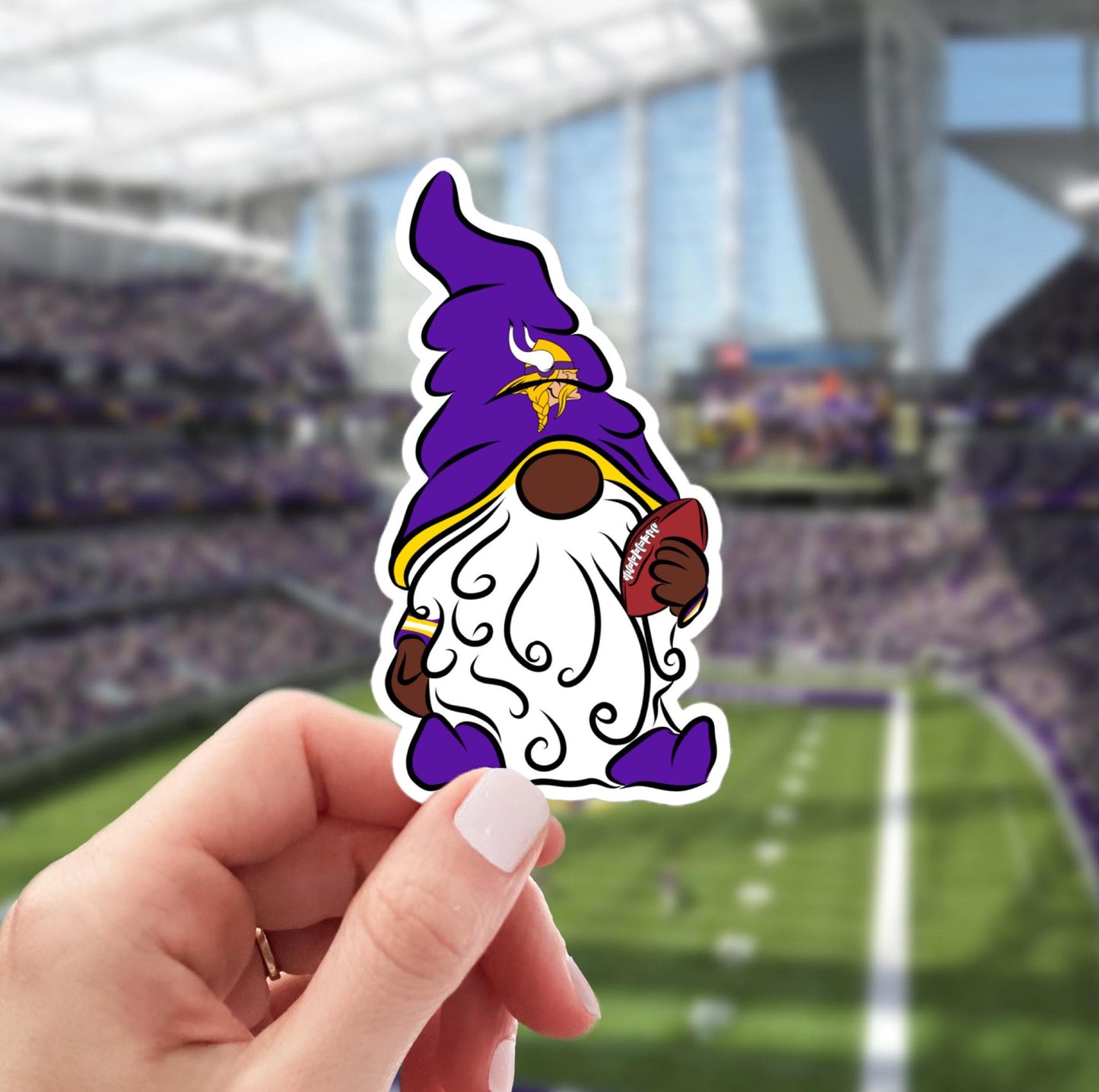 Minnesota Vikings Vinyl Gnome Sticker