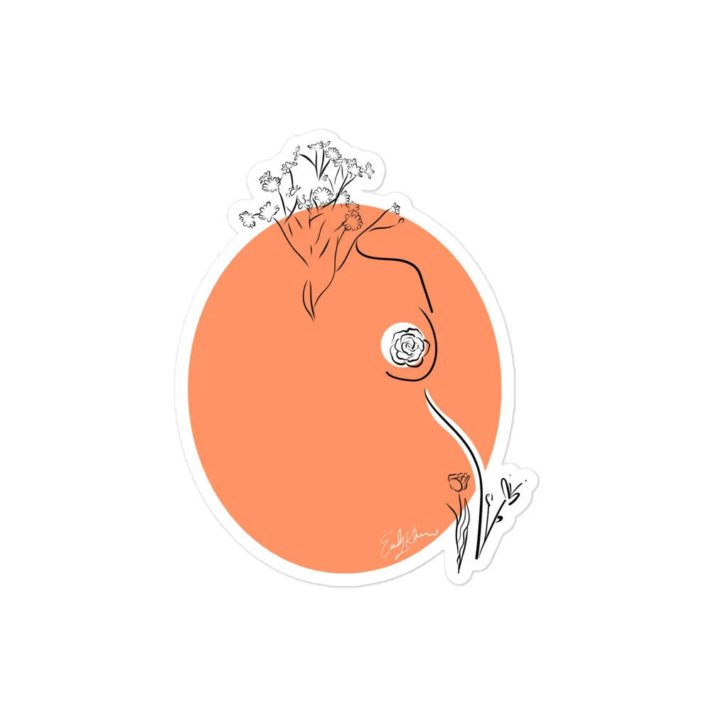 Minimal Feminine Silhouette Woman Sticker