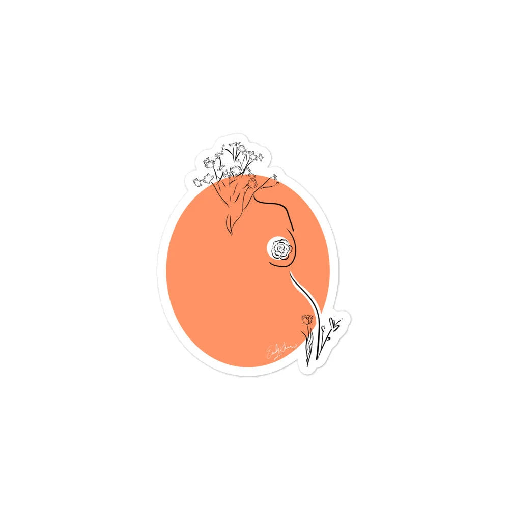 Minimal Feminine Silhouette Woman Sticker