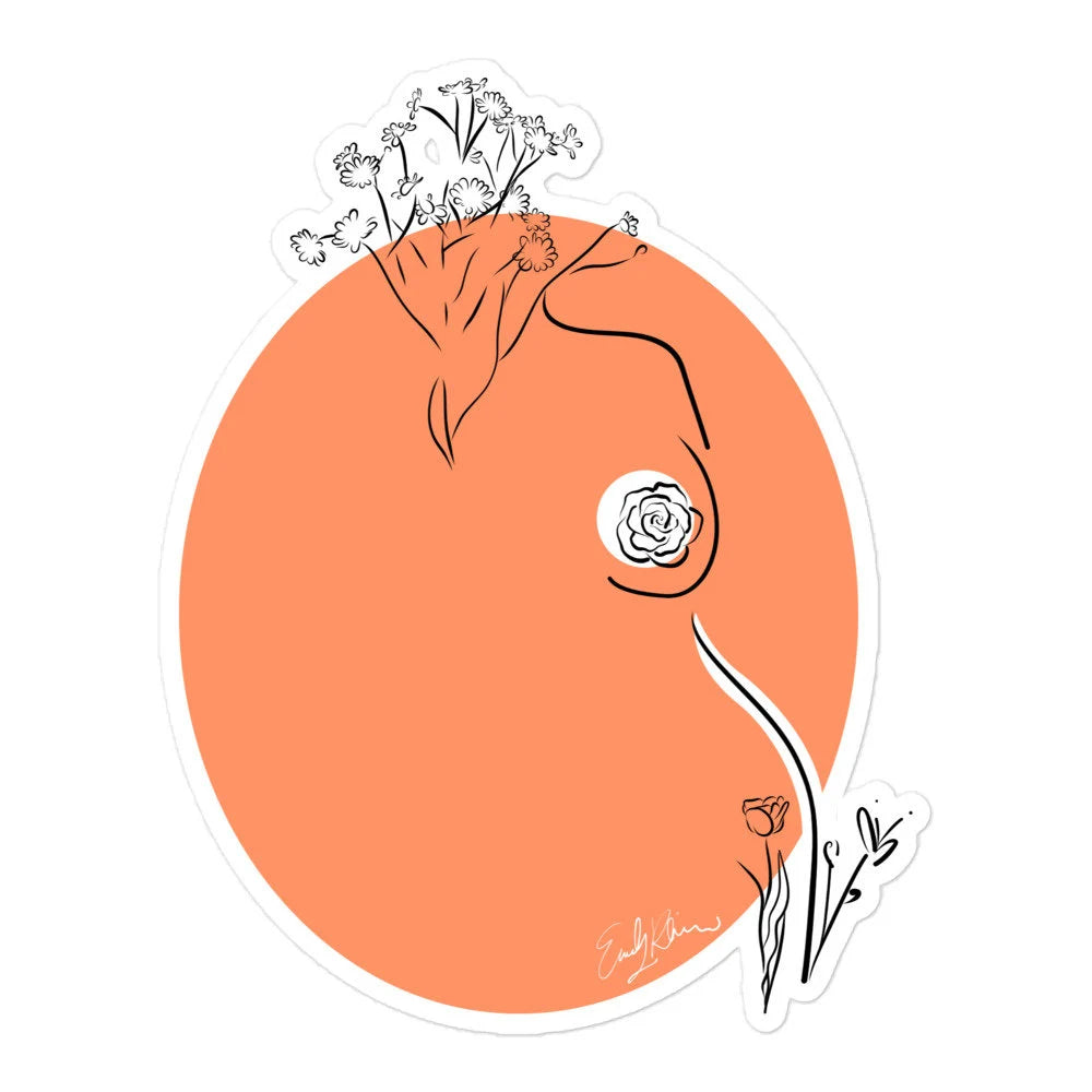 Minimal Feminine Silhouette Woman Sticker