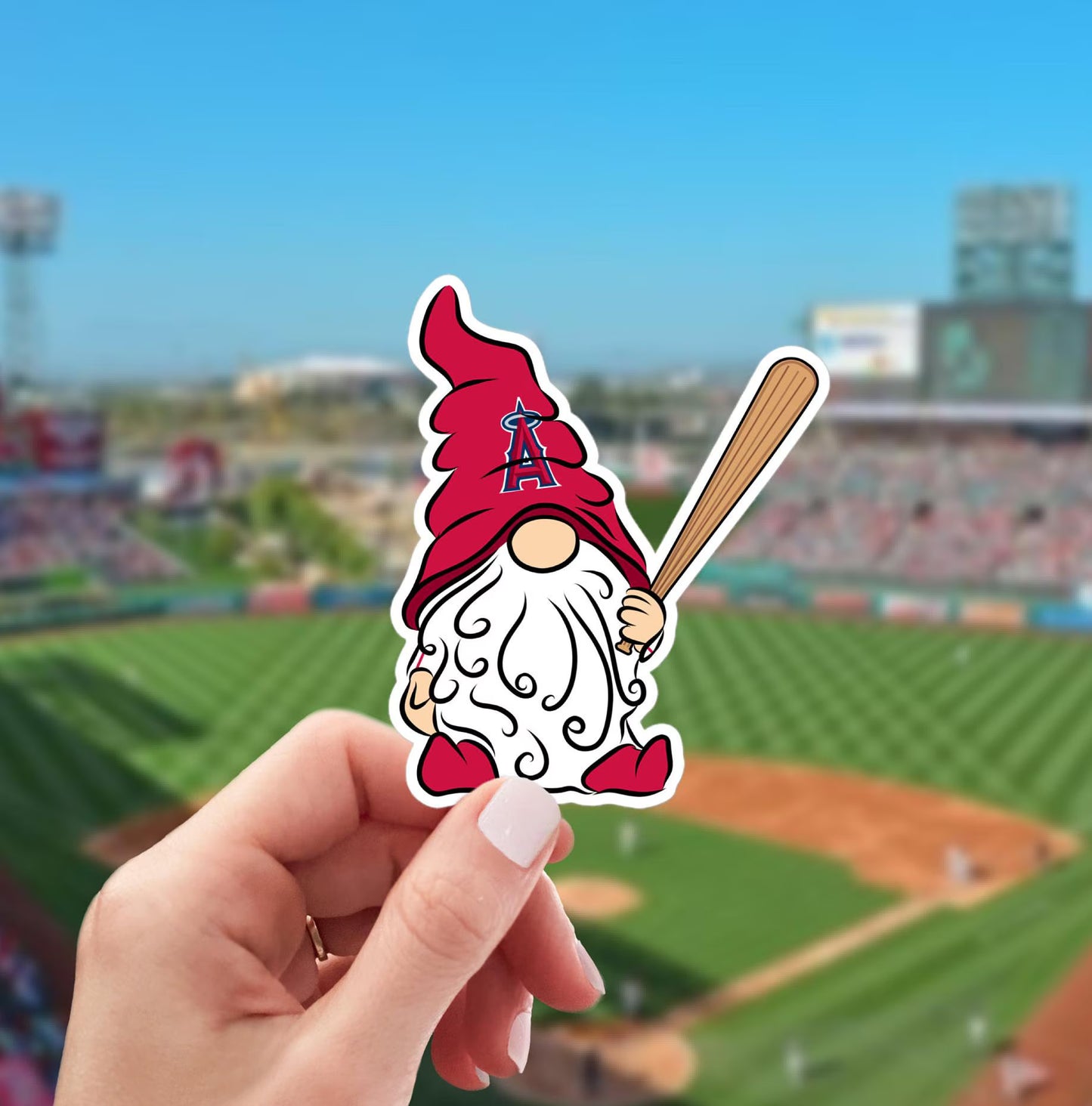 Los Angeles Angels Vinyl Gnome Sticker Decal