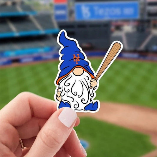 NY Mets Vinyl Gnome Sticker Decal