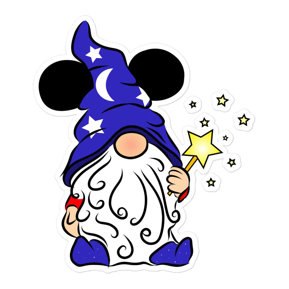 Gnome: Disney Sorcerer Mickey Gnome Vinyl Sticker Decal