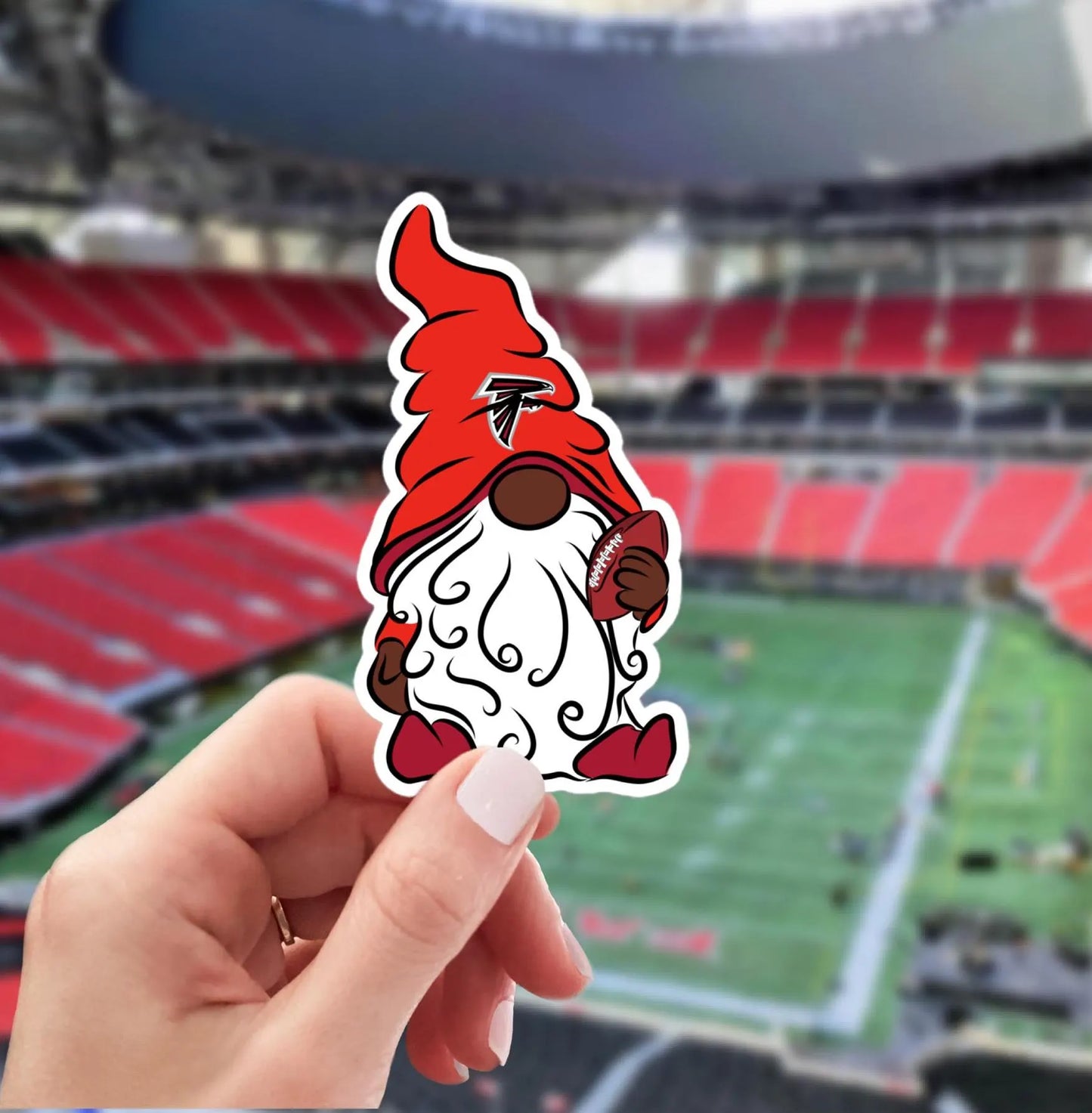 Atlanta Falcons Vinyl Gnome Sticker