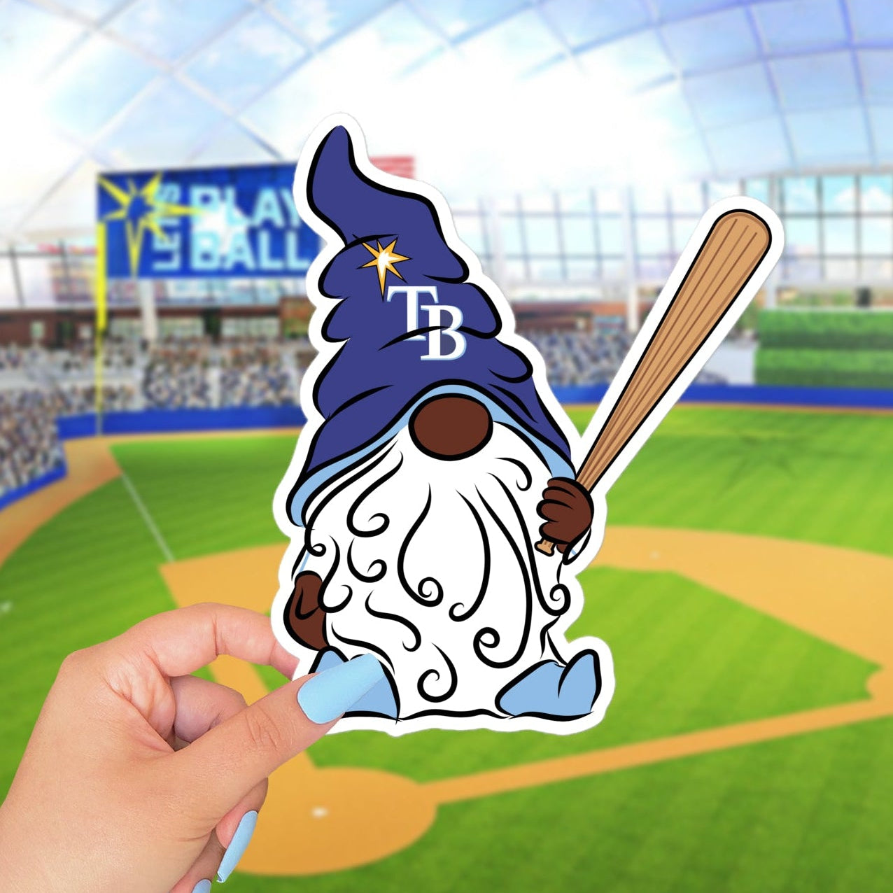 Tampa Bay Rays Vinyl Gnome Sticker