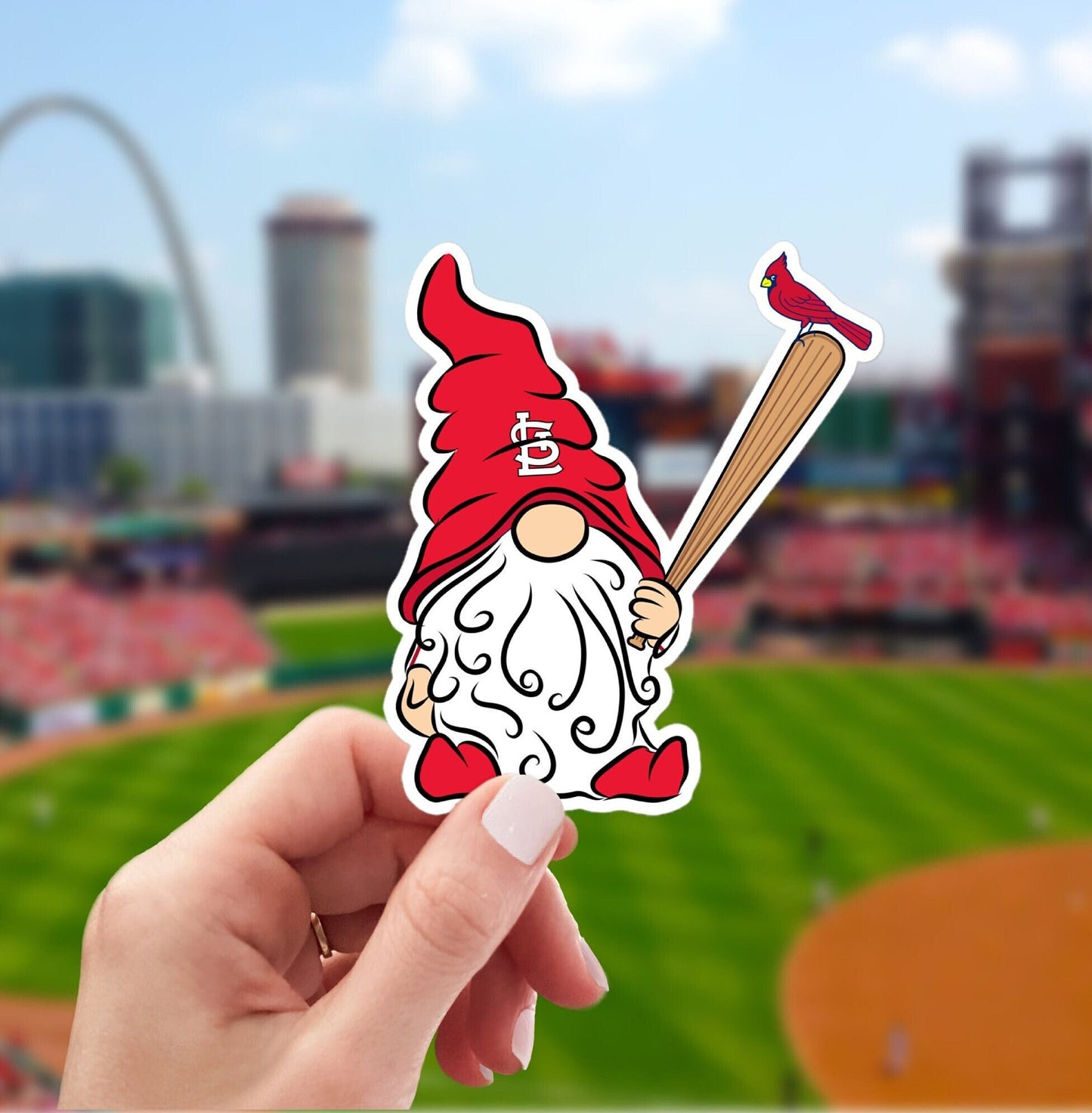 St. Louis Cardinals Vinyl Gnome Sticker Decal