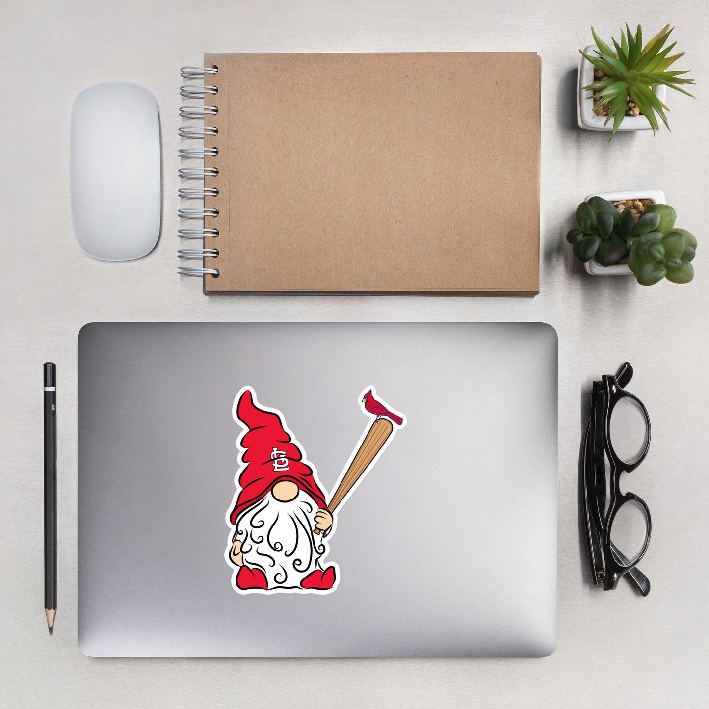 St. Louis Cardinals Vinyl Gnome Sticker Decal