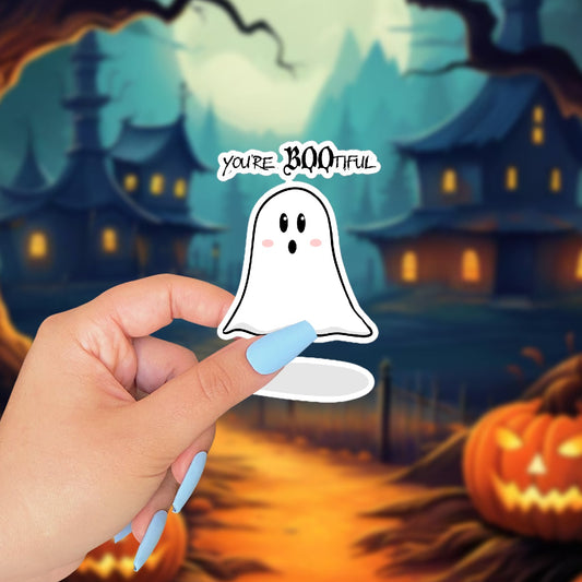 BOOtiful Ghost Vinyl Sticker
