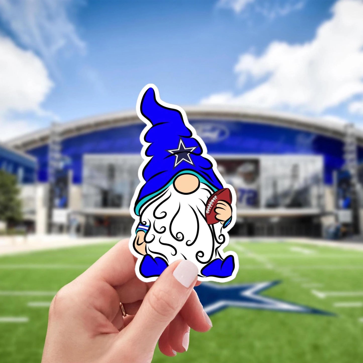 Dallas Cowboys Football Vinyl Gnome Sticker