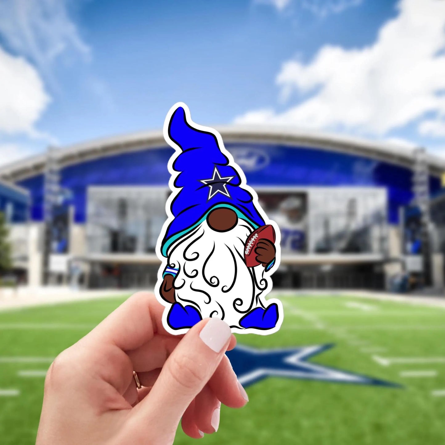 Dallas Cowboys Football Vinyl Gnome Sticker