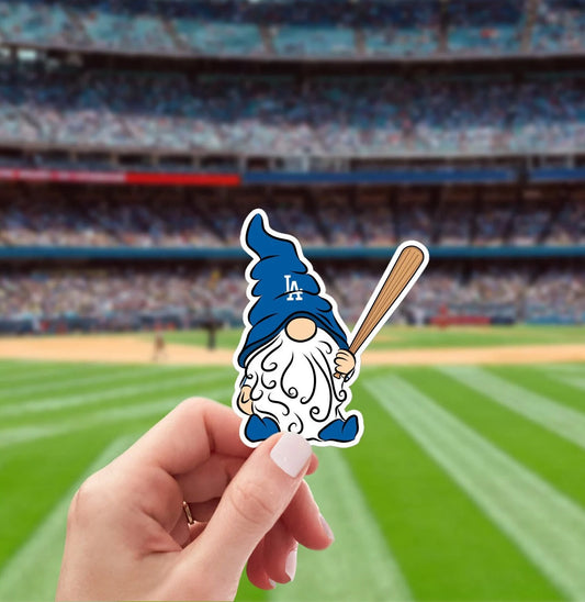 LA Dodgers Vinyl Gnome Sticker Decal