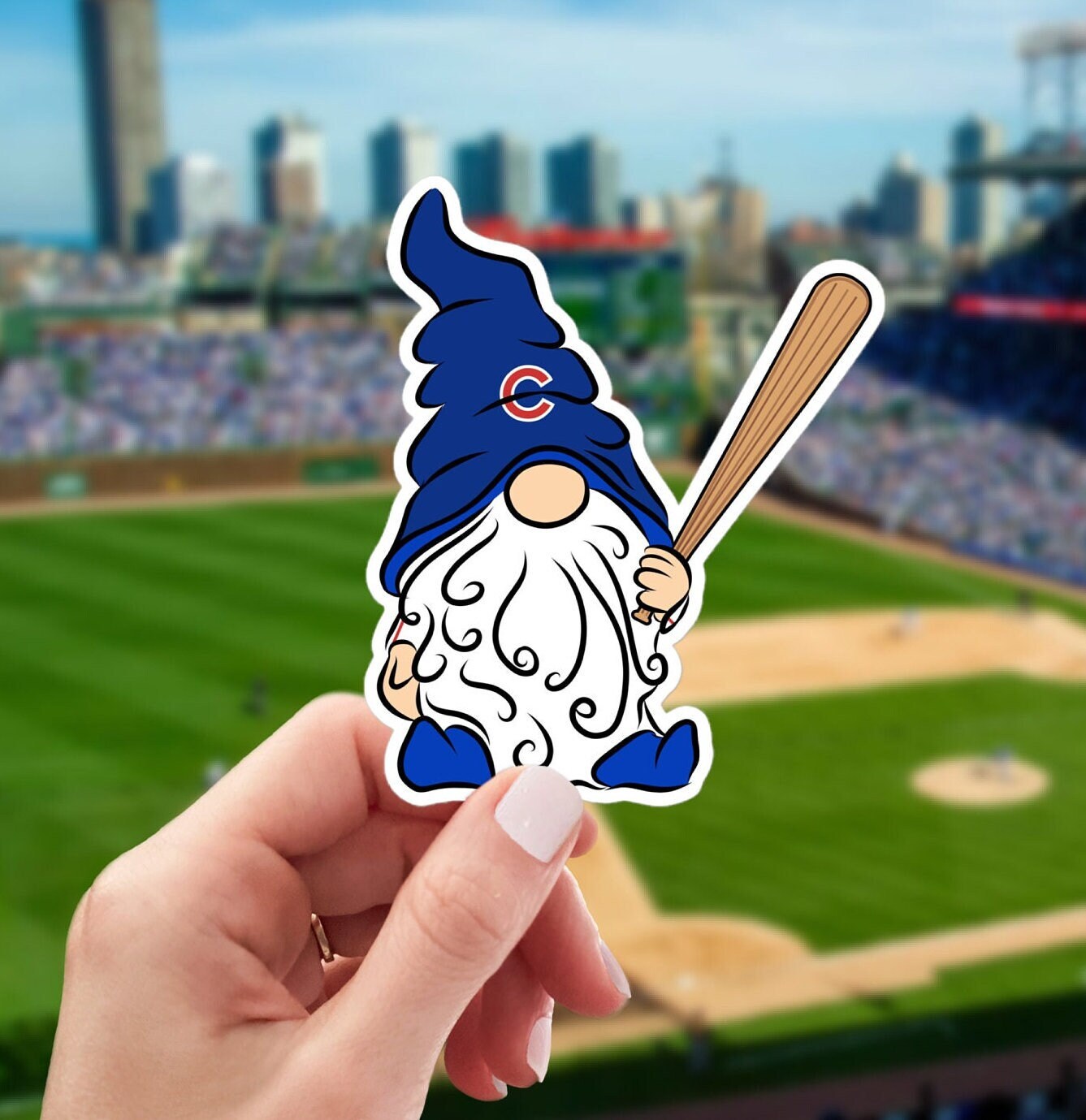 Chicago Cubs Vinyl Gnome Sticker Decal