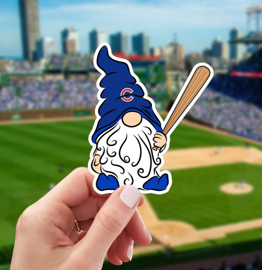 Chicago Cubs Vinyl Gnome Sticker Decal
