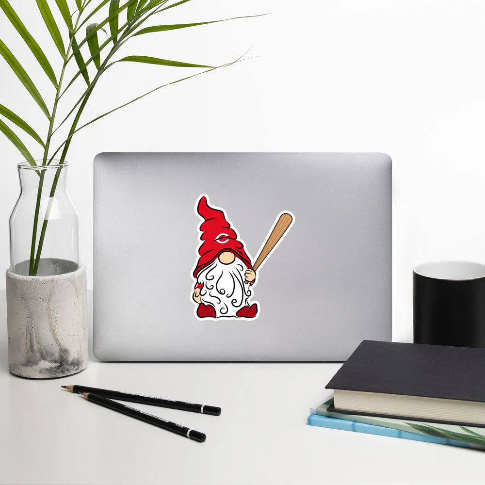 Cincinnati Reds Vinyl Gnome Sticker Decal