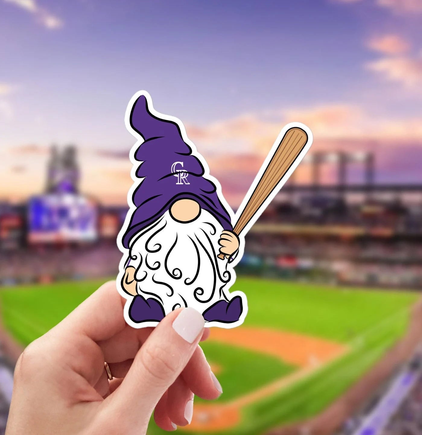 Colorado Rockies Vinyl Gnome Sticker Decal