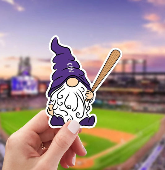 Colorado Rockies Vinyl Gnome Sticker Decal