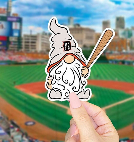 Detroit Tigers Vinyl Gnome Sticker Decal