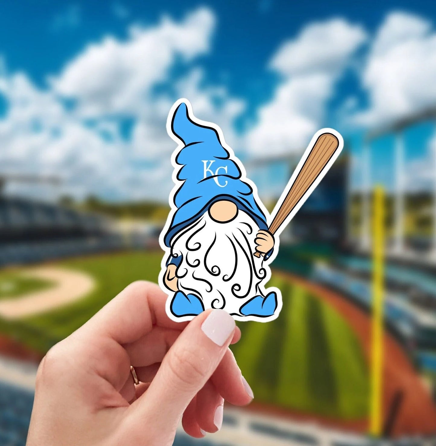 Kansas City Royals Vinyl Gnome Sticker Decal