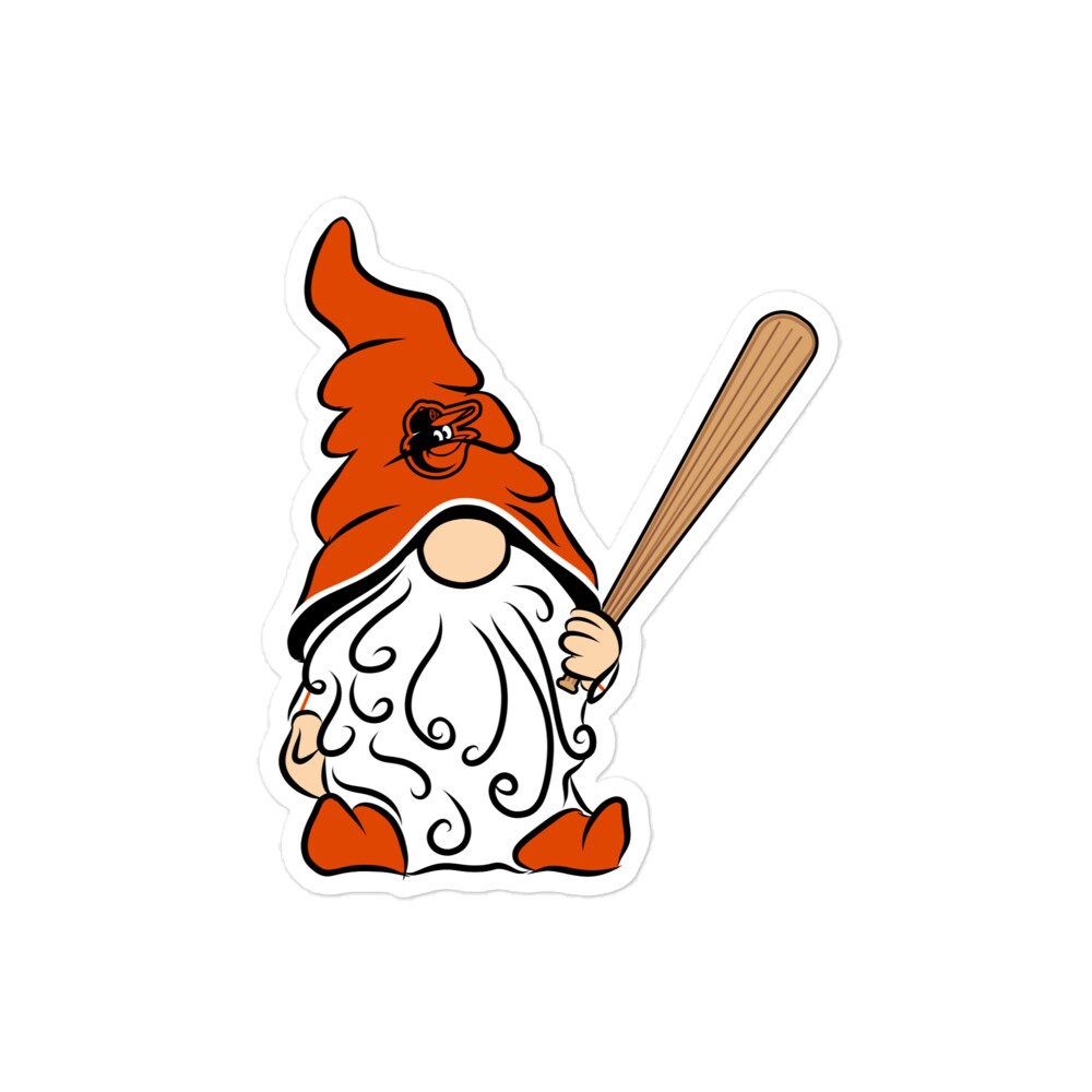 Baltimore Orioles Vinyl Gnome Sticker Decal
